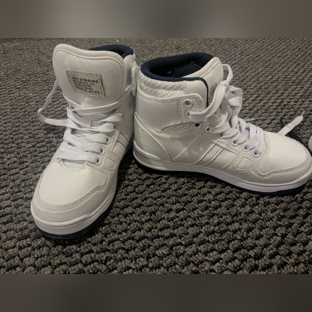 Levi's Kids White High-Top Canvas Sneakers